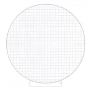 white mesh round