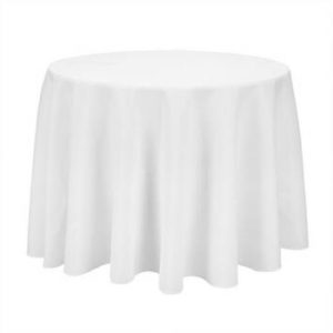 white round tablecloth