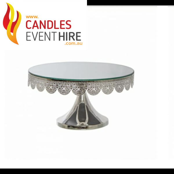 Silver cake stand