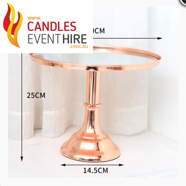 rose gold cake stand