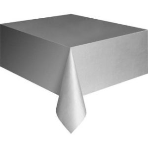 silver table plastic cover