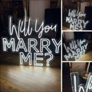 Will you marry me neon sign